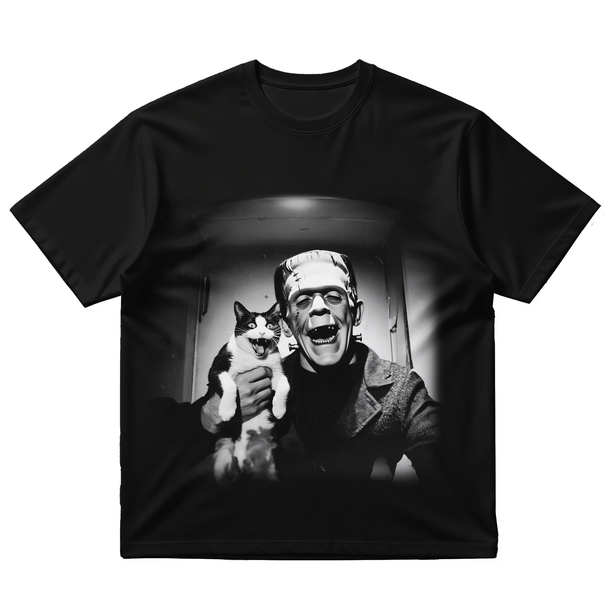 Men's Gothic Frankenstein Plus Size Short Sleeve Round Neck T-Shirt