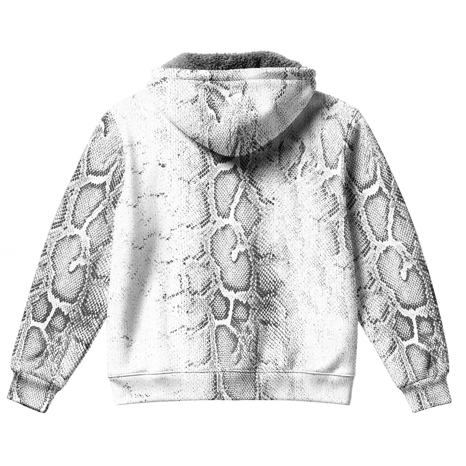 Dark Python Pattern Men's Large Size Cotton Jackets