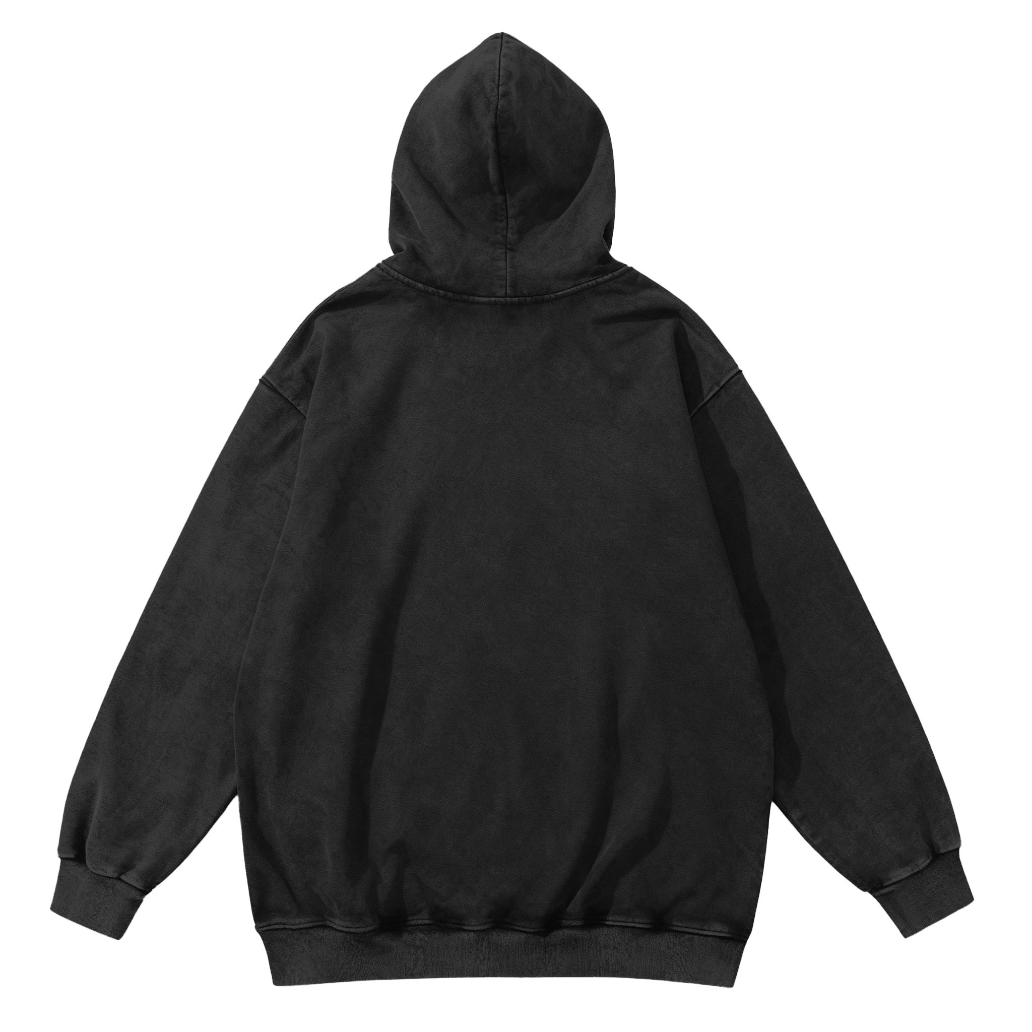 Dark Abstract Art Washed Hooded Sweatshirt
