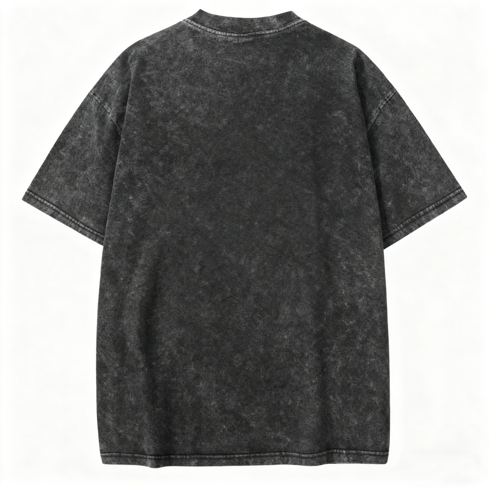 Dark Smoke Skull Large Size Washed Cotton Short Sleeves