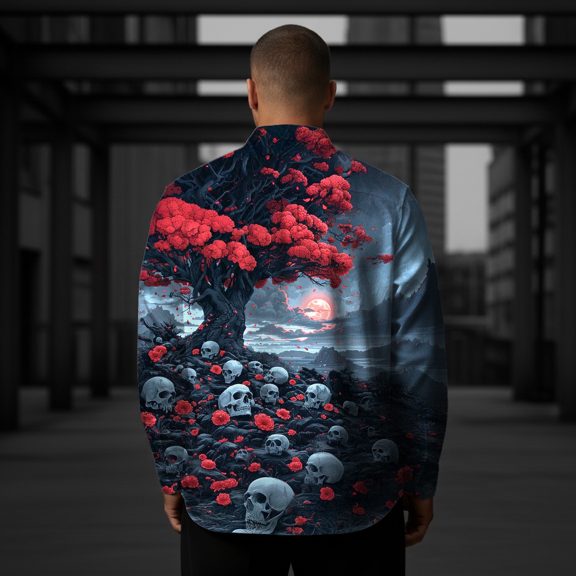 Dark Anime Men's Long-Sleeve Shirt