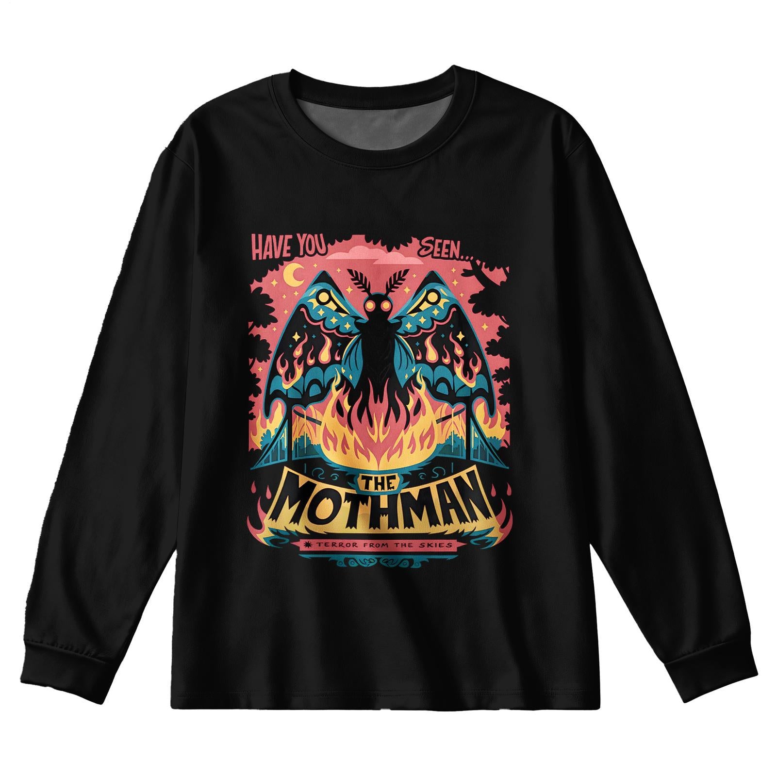 Plus Size Men's Mystery Man Long Sleeve Round Neck Top