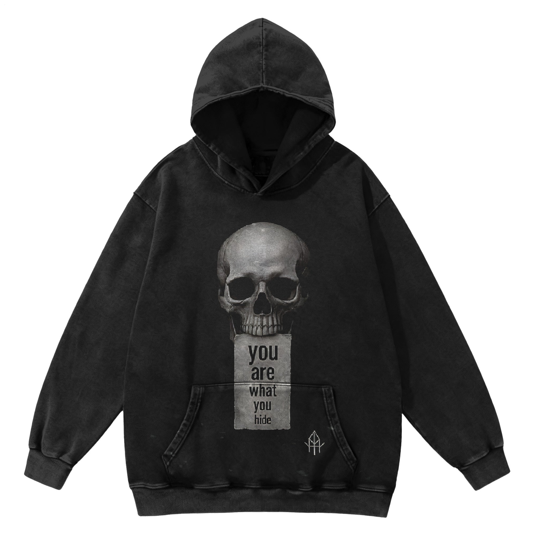 You Are What You Hide Washed Hooded Sweatshirt