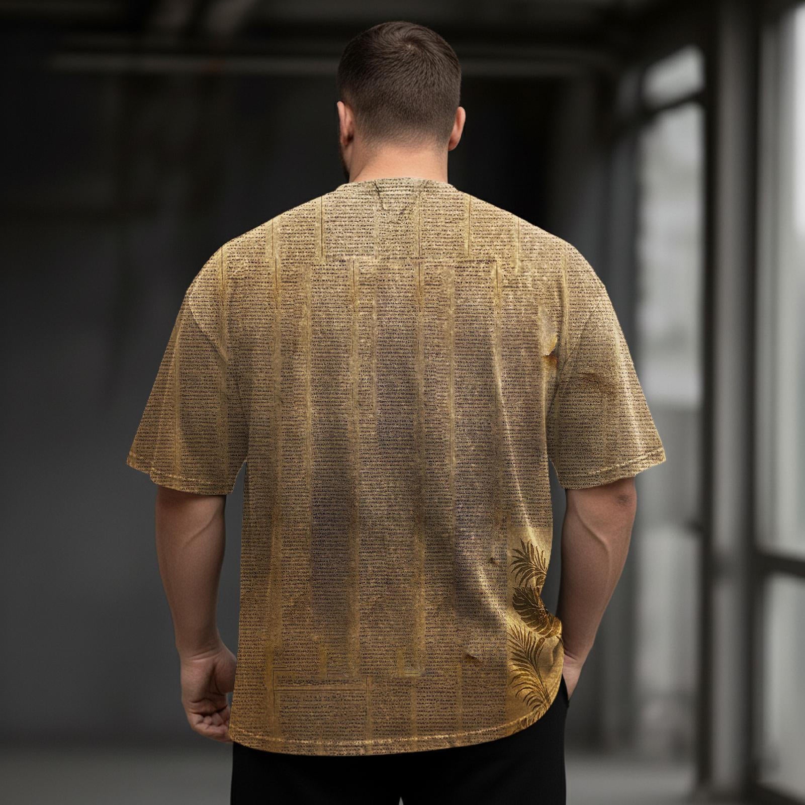 Dark 3D Skull Men's Plus Size Short Sleeve Round Neck T-Shirt