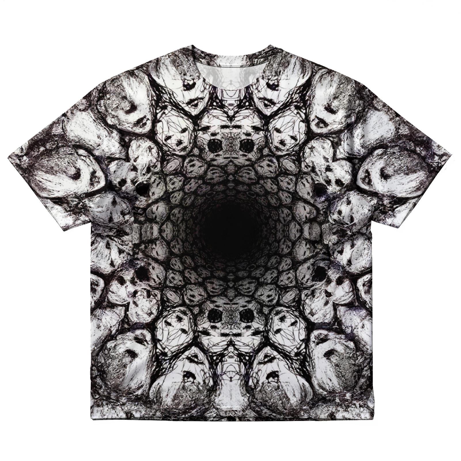 Men's Gothic Skull Plus Size Short Sleeve Round Neck T-Shirt