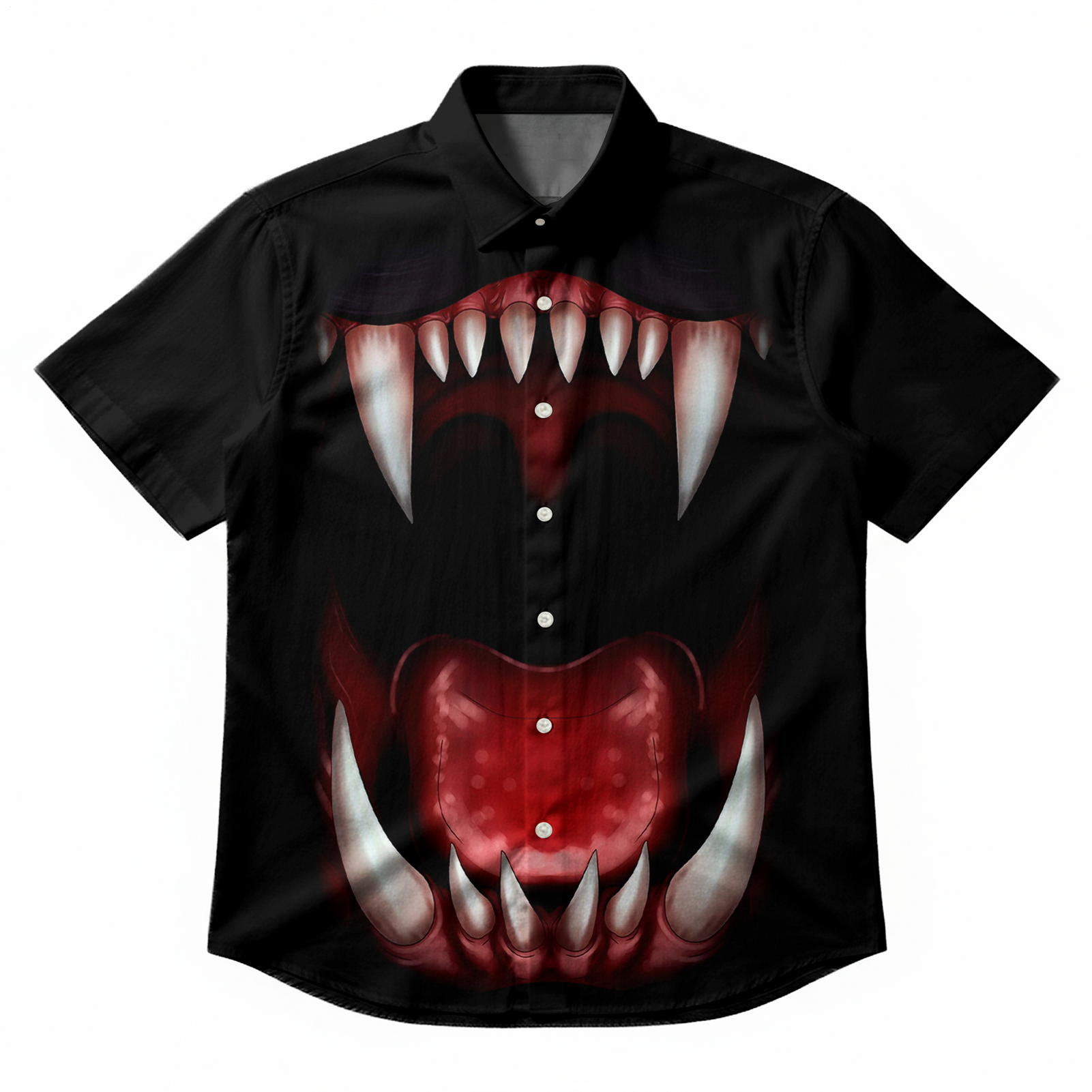 Men's Gothic Big Mouth Short-Sleeve Shirt