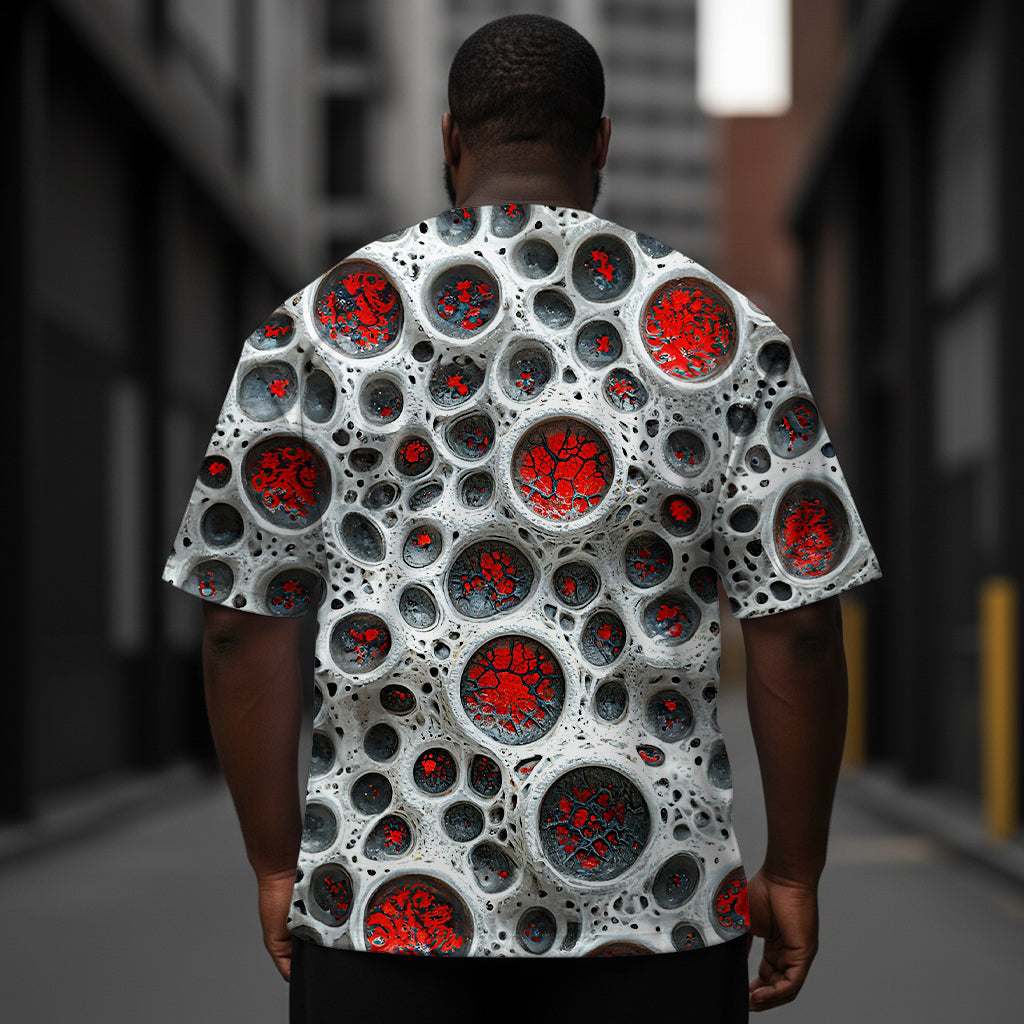 Men's Gothic Wormhole Plus Size Short Sleeve Round Neck T-Shirt
