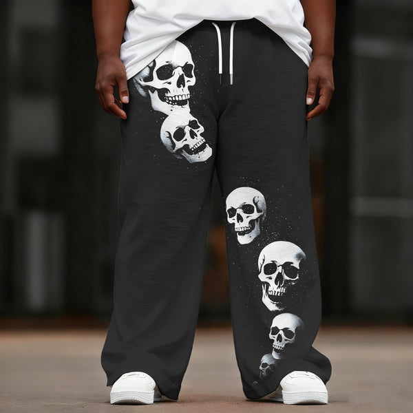 Irregular Skull Large Size Men's Casual Pants