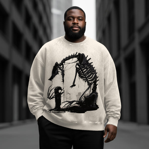 Giant Bones and Girls Washed Round Neck Sweatshirt