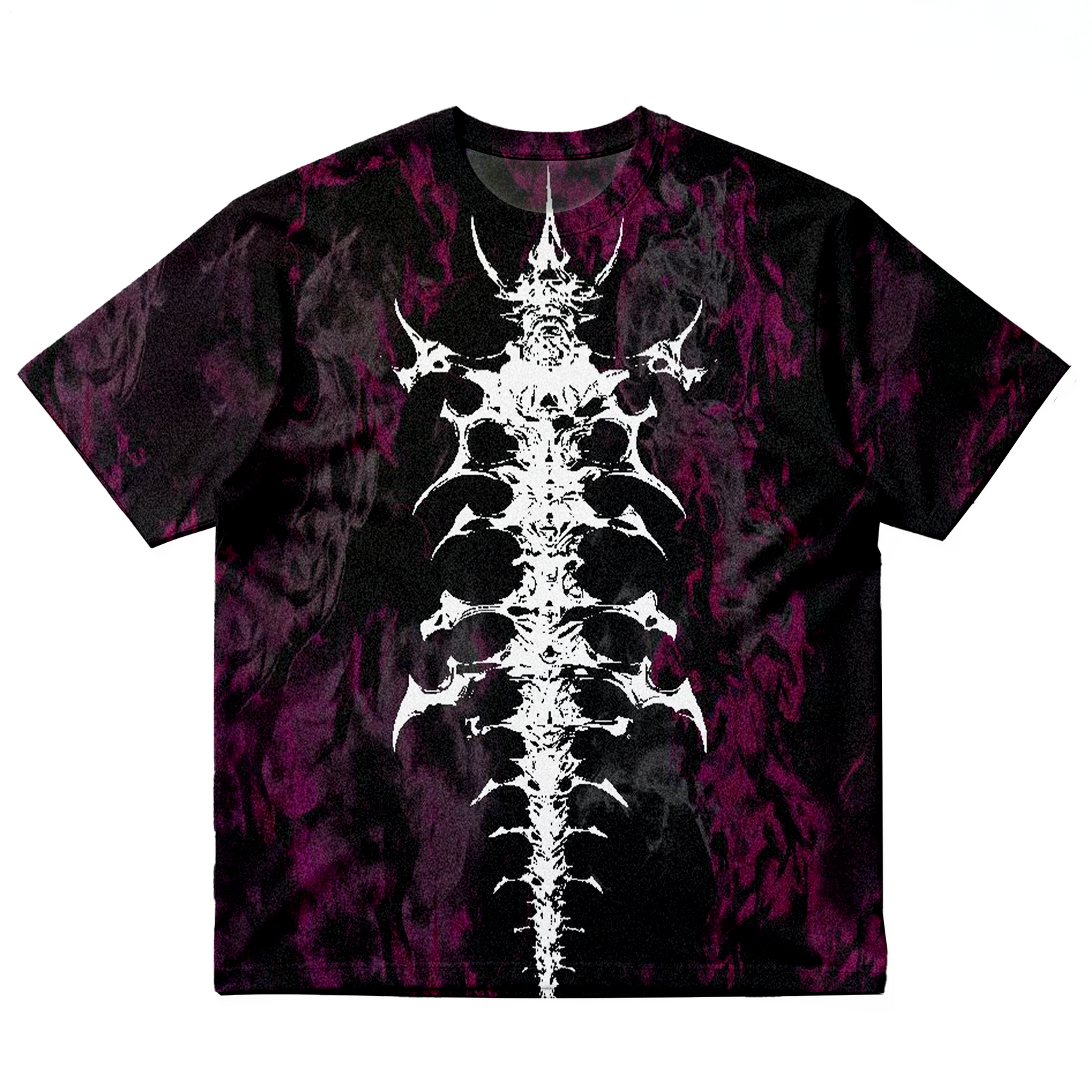 Men's Dark Skull Art Plus Size Short Sleeve Round Neck T-Shirt