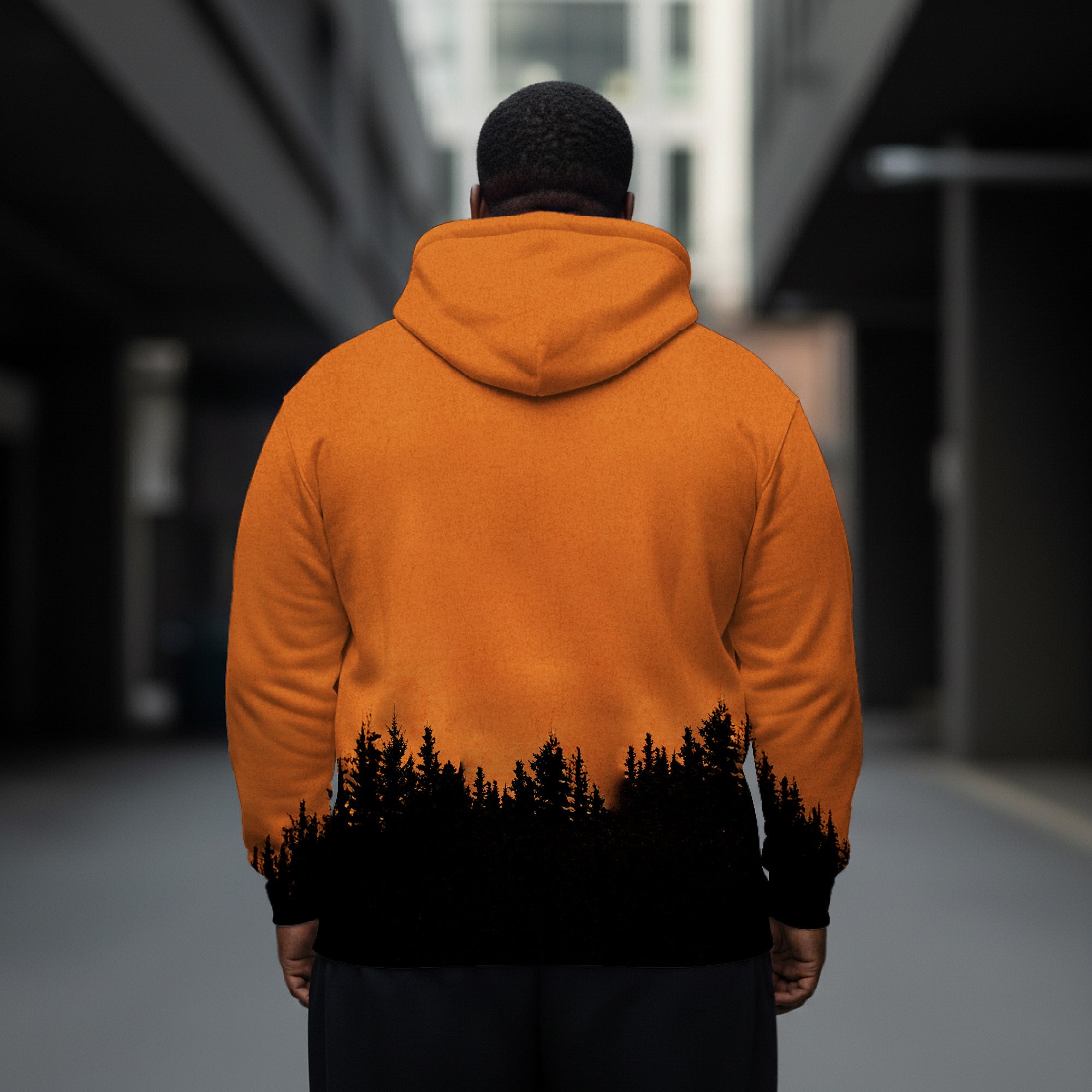 Sunset Corpse Mountain Men's Large Size Cotton Jackets