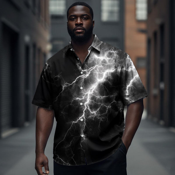 Men's Gothic Lightning Short-Sleeve Shirt