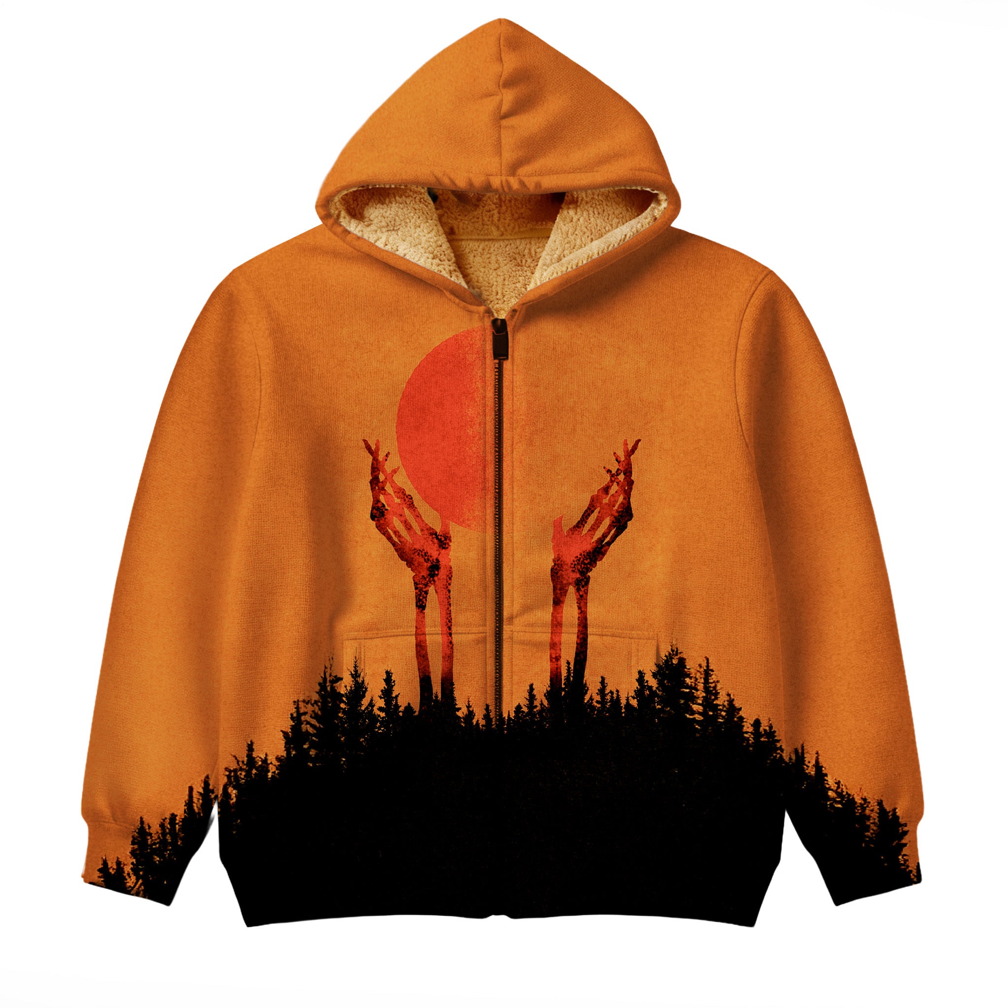 Sunset Corpse Mountain Men's Large Size Cotton Jackets